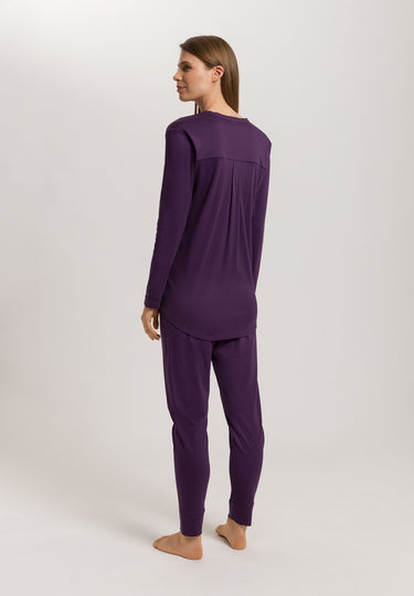 Pure Essence Button Front Soft Cotton Pajama Set | Amethyst 77949-2431